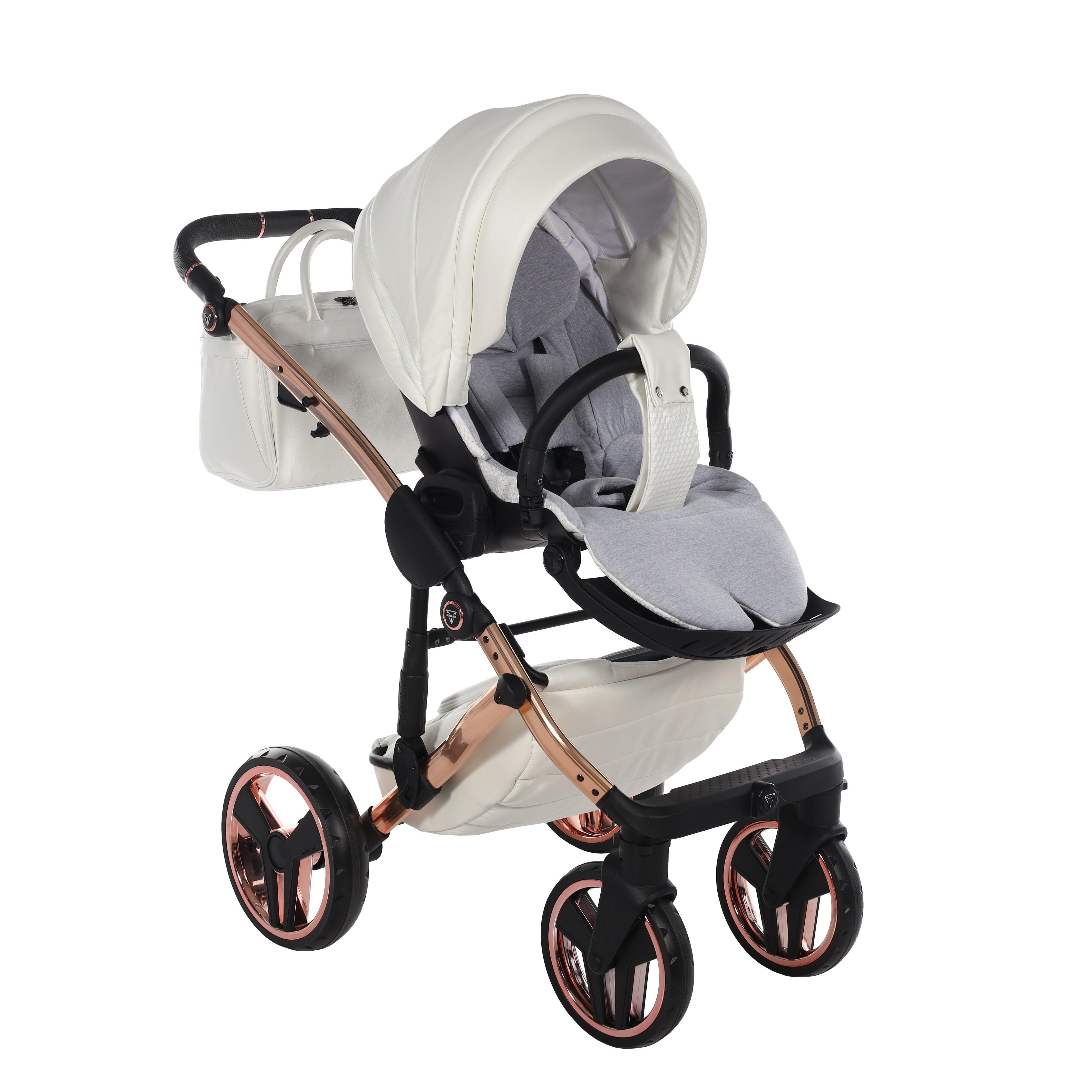 Junama - MIRROR - White / Rose Gold 2x1 - Bebegui - Cadeiras Auto e Carrinhos