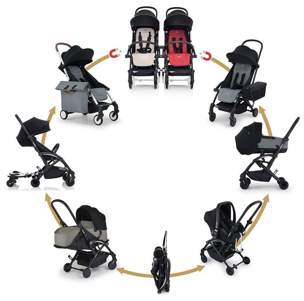 Bumprider - CONNECT 3 - Black/Black com Barrinha - Bebegui - Cadeiras Auto e Carrinhos