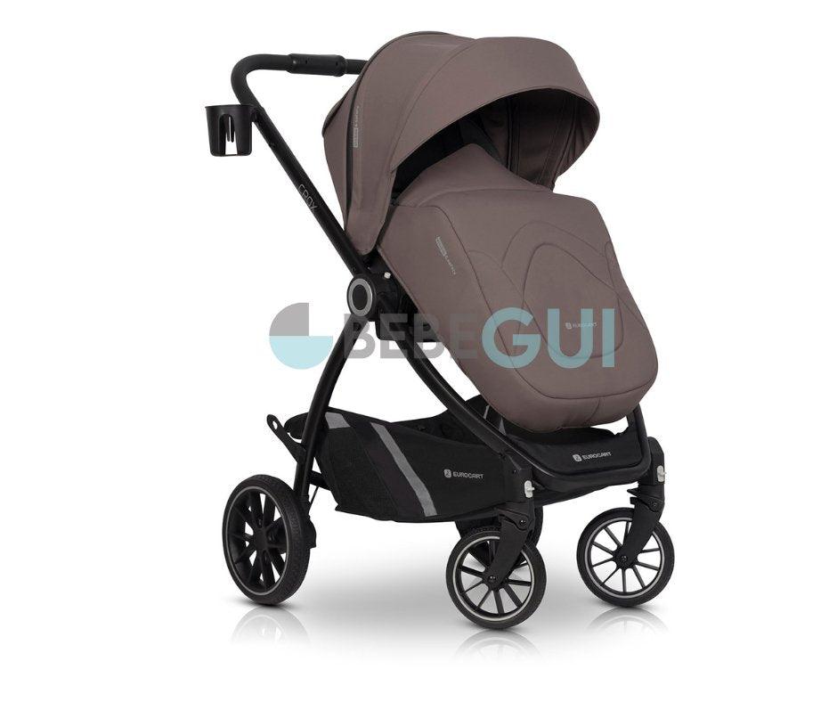 Euro-Cart CROX / Taupe + Maxi-Cosi CORAL 360 / Essential Graphite + Adaptadores - Bebegui - Cadeiras Auto e Carrinhos