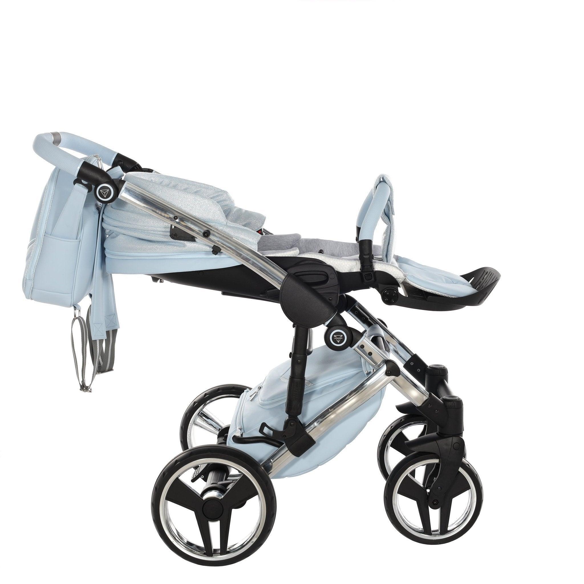 Junama - DOLCE - Light Blue + Nuna - PIPA NEXT - Caviar + Nuna Base Next Modular + Adaptadores - Bebegui - Cadeiras Auto e Carrinhos