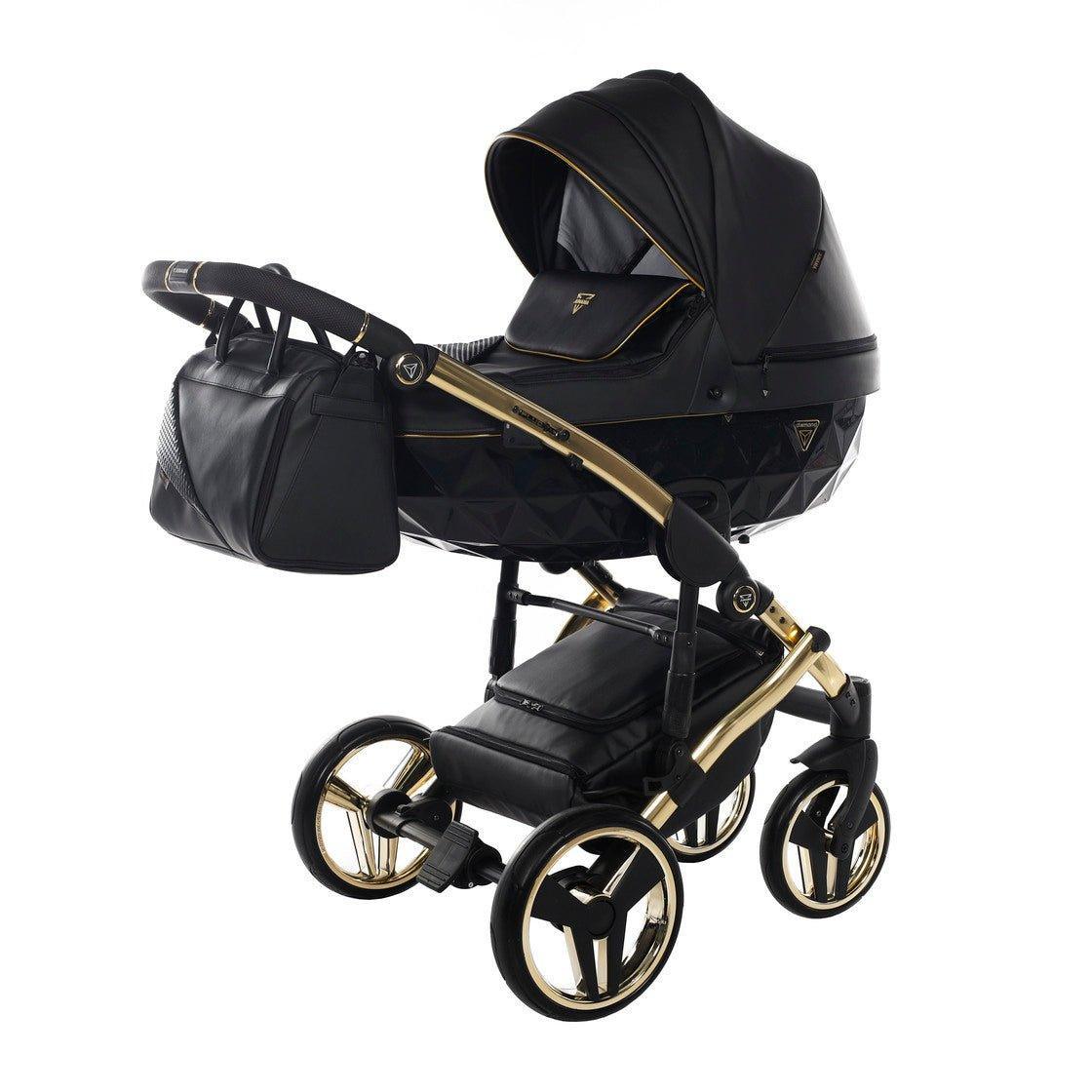 Junama - FLUO LINE - Black/Gold + Nuna - PIPA NEXT - Caviar + Nuna Base Next Modular + Adaptadores - Bebegui - Cadeiras Auto e Carrinhos