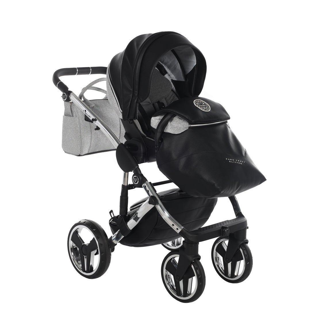 Junama - Hand Craft Glitter - Black/Silver 2x1 - Bebegui - Cadeiras Auto e Carrinhos