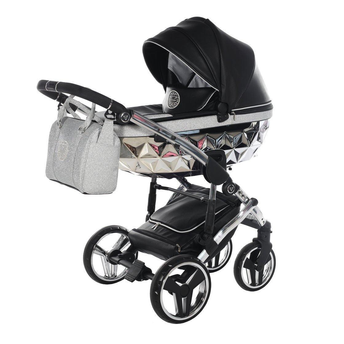Junama - Hand Craft Glitter - Black/Silver 2x1 - Bebegui - Cadeiras Auto e Carrinhos