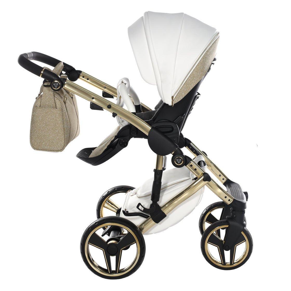 Junama - Hand Craft Glitter - White/Gold - Bebegui - Cadeiras Auto e Carrinhos