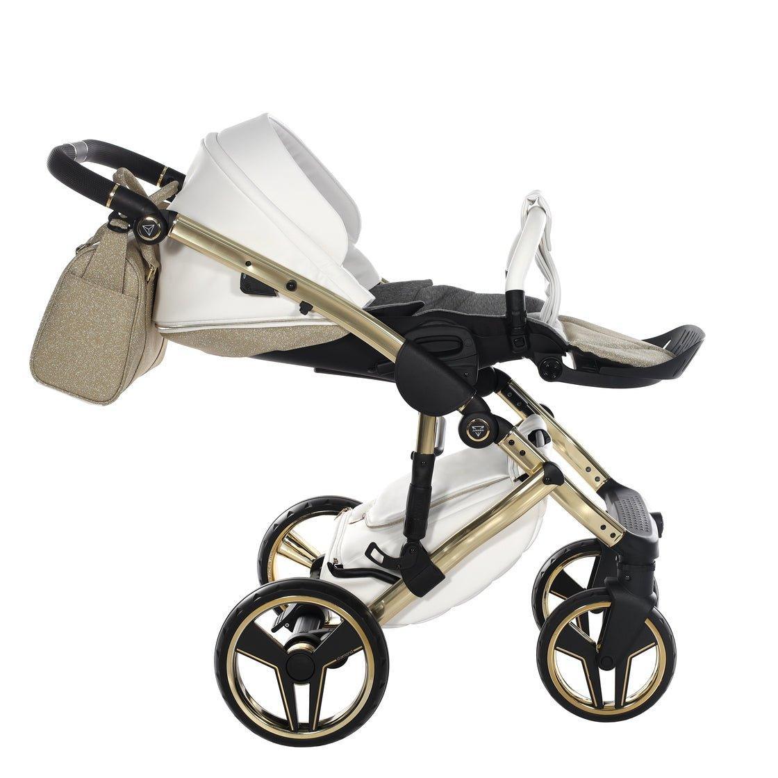 Junama - Hand Craft Glitter - White/Gold - Bebegui - Cadeiras Auto e Carrinhos