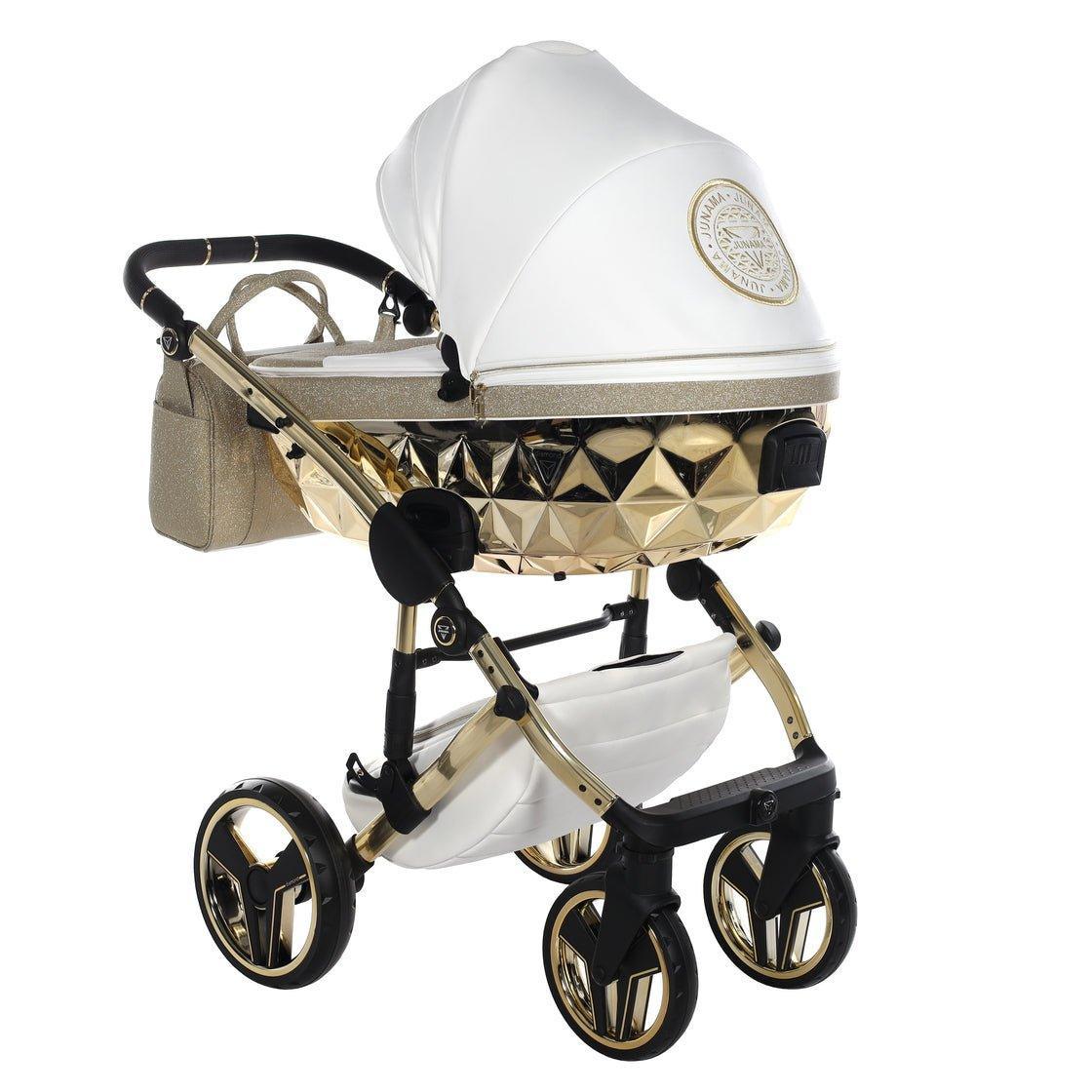 Junama - Hand Craft Glitter - White/Gold - Bebegui - Cadeiras Auto e Carrinhos