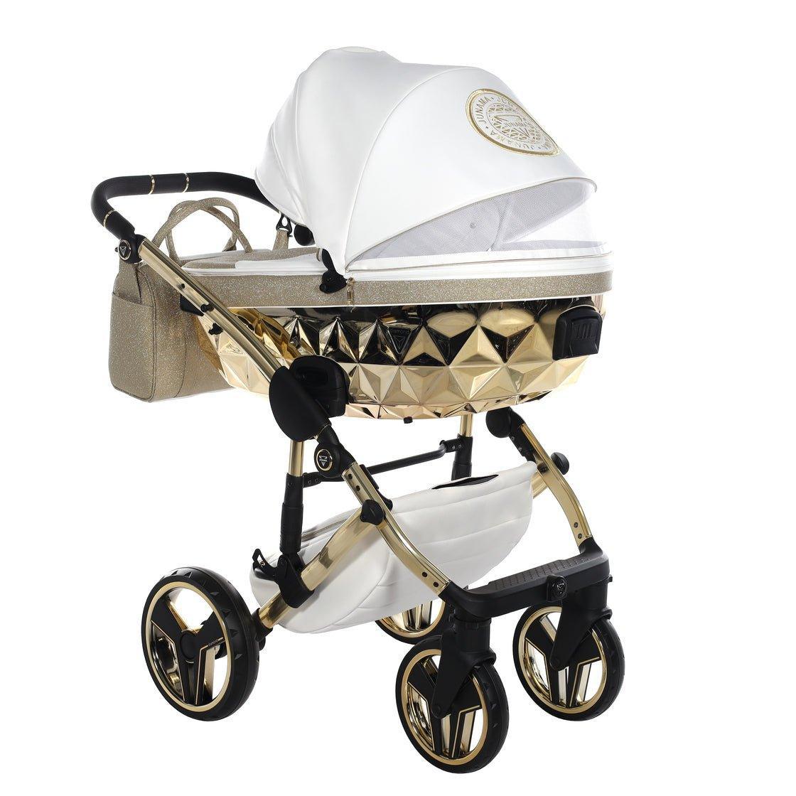Junama - Hand Craft Glitter - White/Gold - Bebegui - Cadeiras Auto e Carrinhos