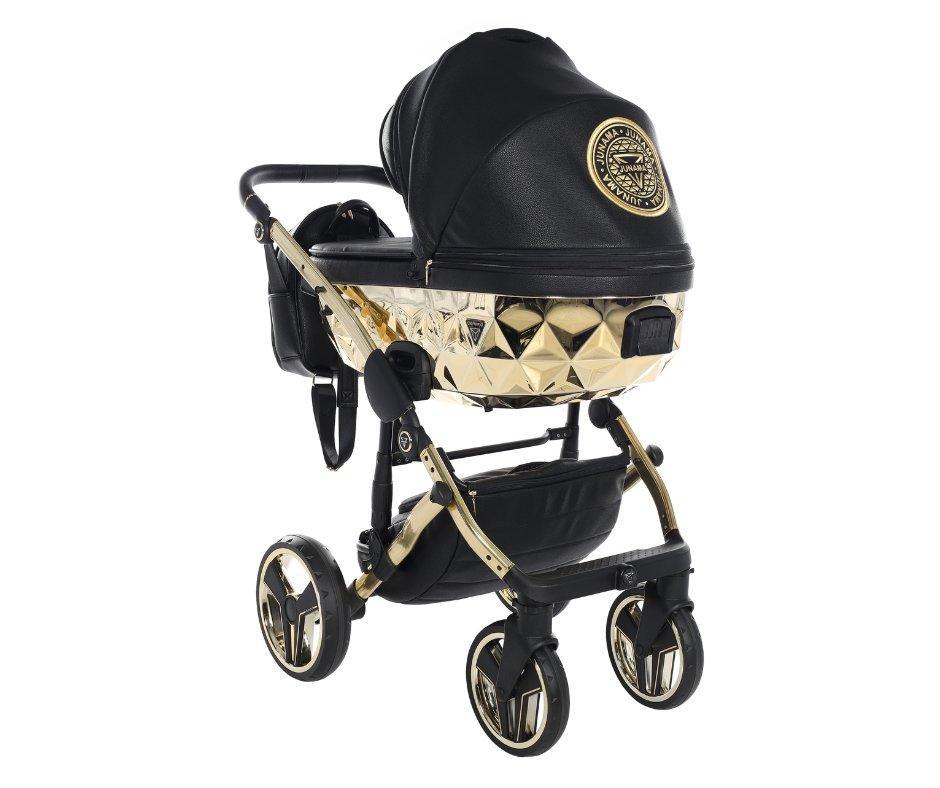 Junama - HAND CRAFT MIRROR - Black/Gold + Nuna - PIPA NEXT - Caviar + Nuna Base Next Modular + Adaptadores - Bebegui - Cadeiras Auto e Carrinhos