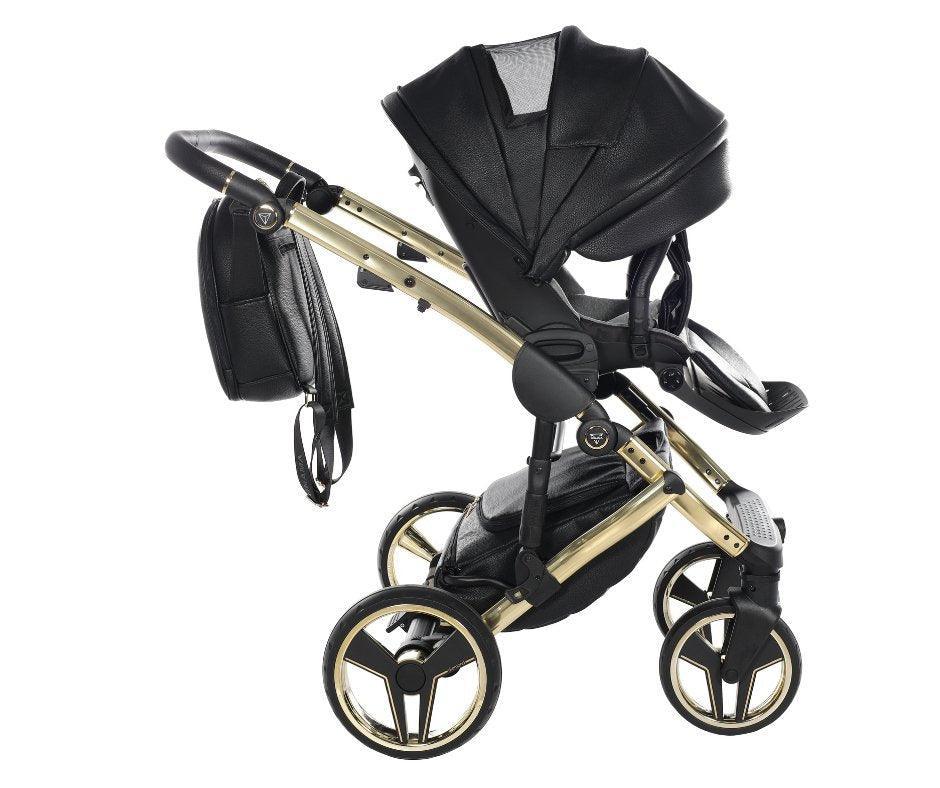 Junama - HAND CRAFT MIRROR - Black/Gold + Nuna - PIPA NEXT - Caviar + Nuna Base Next Modular + Adaptadores - Bebegui - Cadeiras Auto e Carrinhos