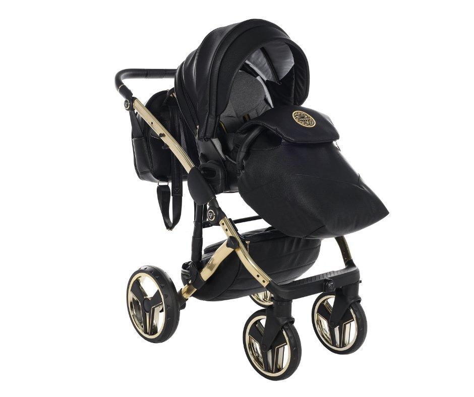 Junama - HAND CRAFT MIRROR - Black/Gold + Nuna - PIPA NEXT - Caviar + Nuna Base Next Modular + Adaptadores - Bebegui - Cadeiras Auto e Carrinhos