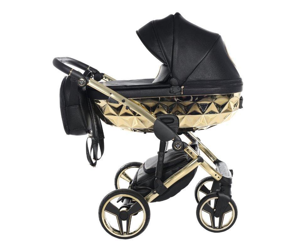 Junama - HAND CRAFT MIRROR - Black/Gold + Nuna - PIPA NEXT - Caviar + Nuna Base Next Modular + Adaptadores - Bebegui - Cadeiras Auto e Carrinhos