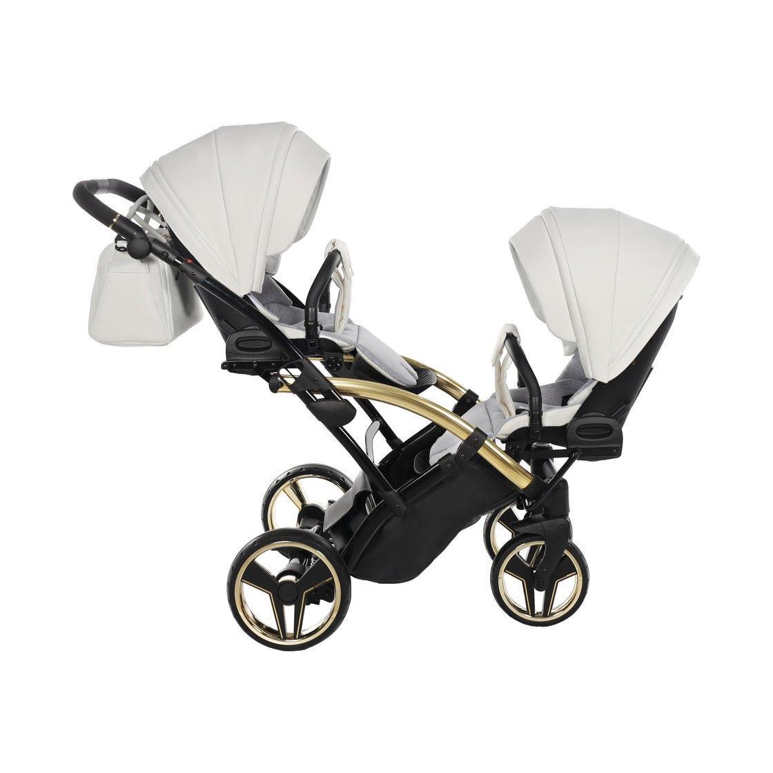 Junama Mirror Duo Slim - White/Gold - Bebegui - Cadeiras Auto e Carrinhos