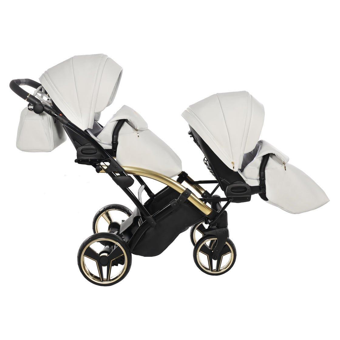 Junama Mirror Duo Slim - White/Gold - Bebegui - Cadeiras Auto e Carrinhos