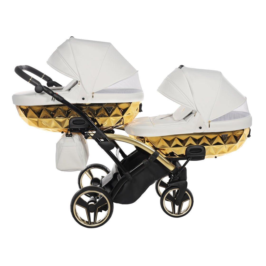 Junama Mirror Duo Slim - White/Gold - Bebegui - Cadeiras Auto e Carrinhos