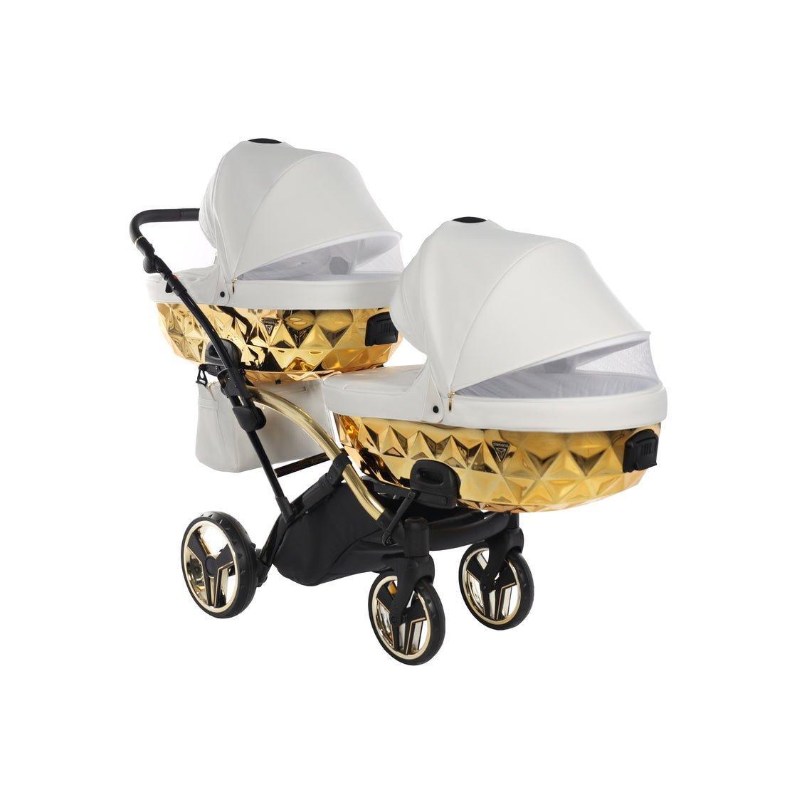 Junama Mirror Duo Slim - White/Gold - Bebegui - Cadeiras Auto e Carrinhos