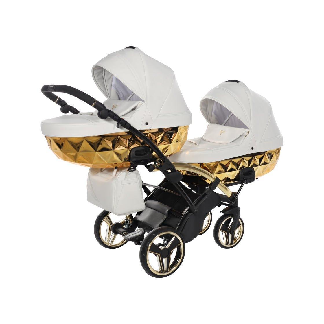 Junama Mirror Duo Slim - White/Gold - Bebegui - Cadeiras Auto e Carrinhos
