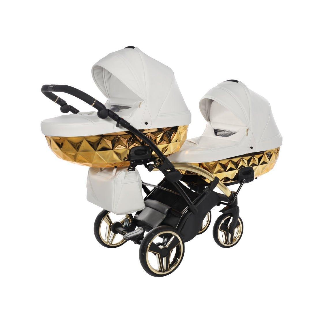Junama Mirror Duo Slim - White/Gold - Bebegui - Cadeiras Auto e Carrinhos