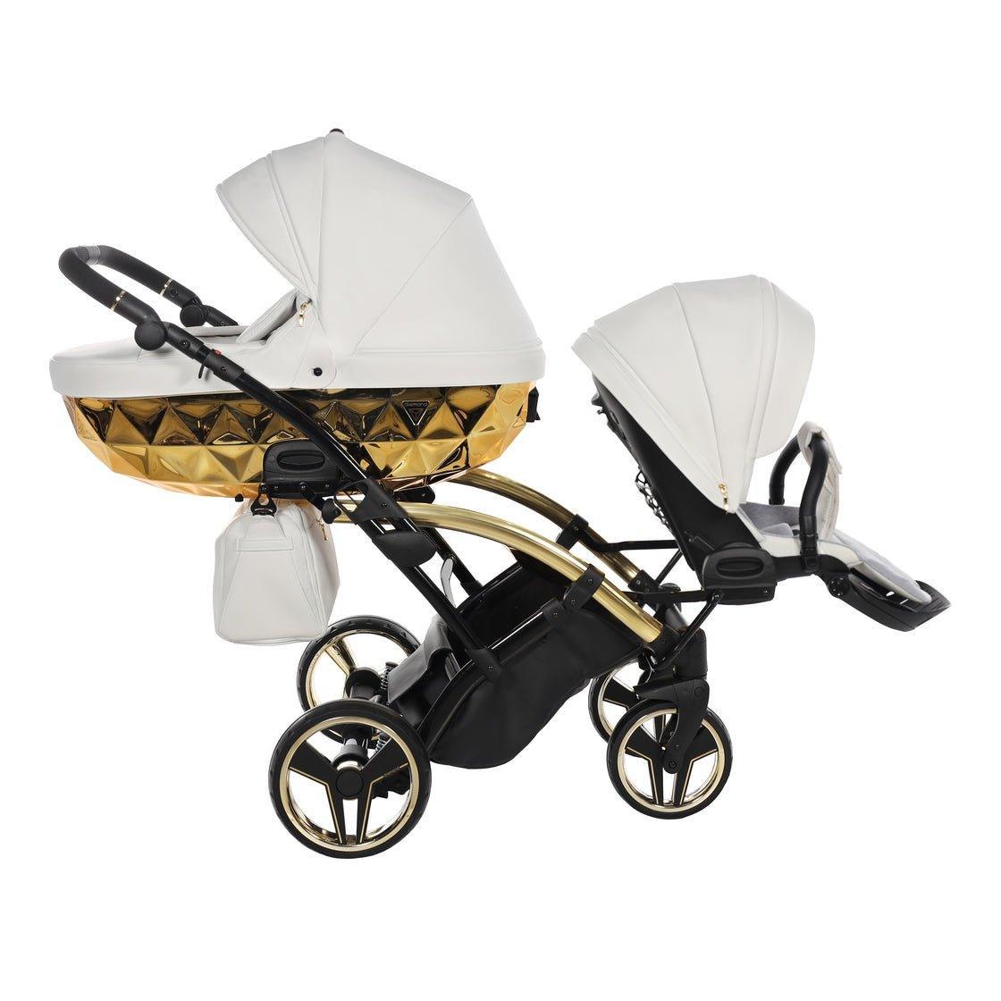 Junama Mirror Duo Slim - White/Gold - Bebegui - Cadeiras Auto e Carrinhos