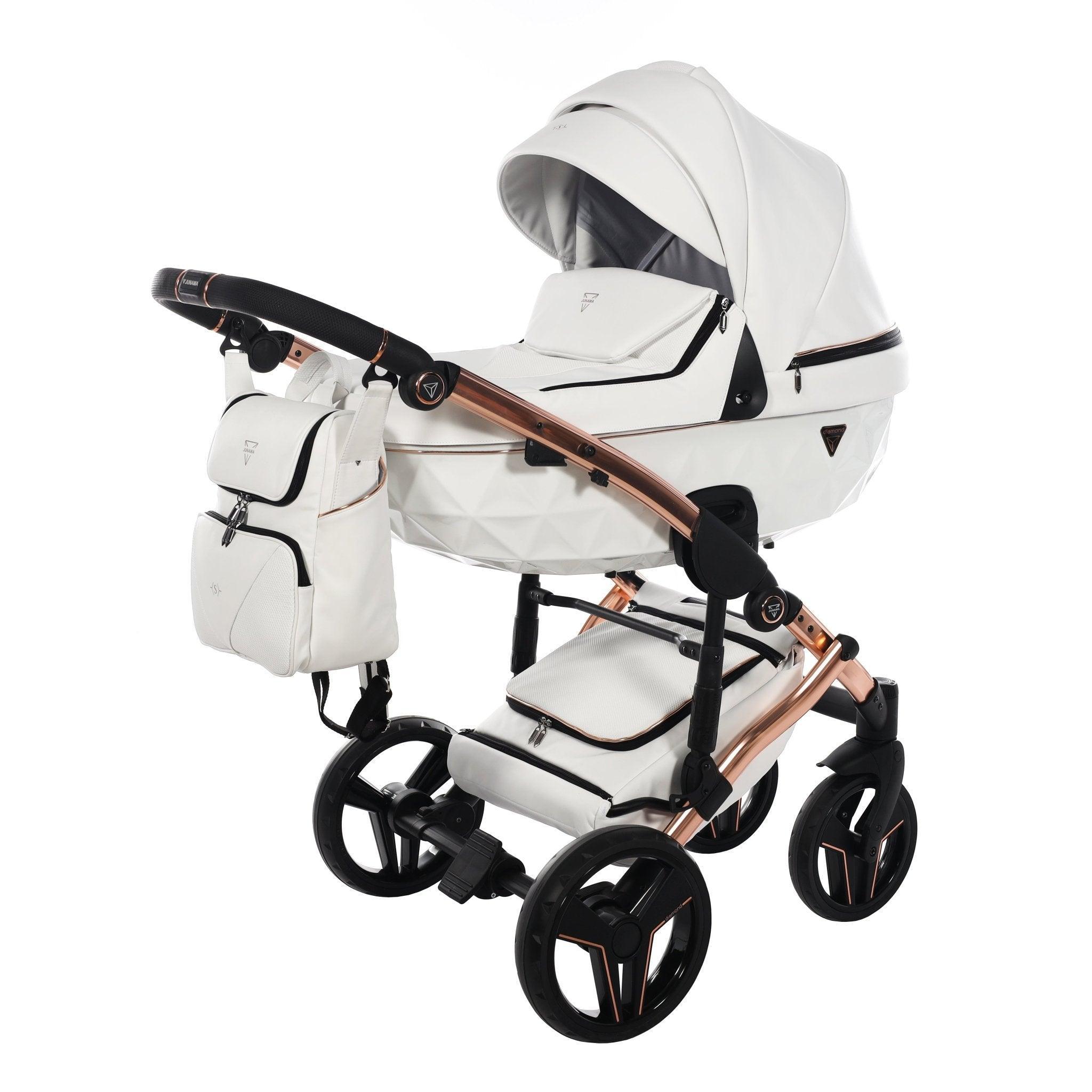 Junama - S Class - White/Rose Gold 2x1 - Bebegui - Cadeiras Auto e Carrinhos