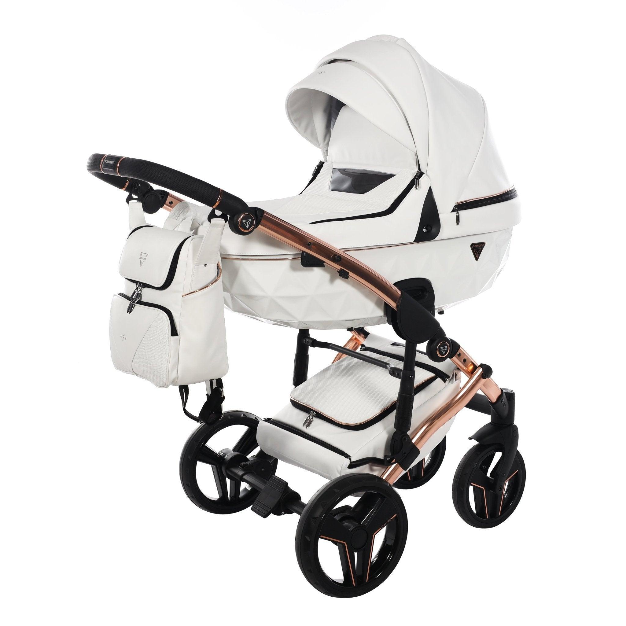 Junama - S Class - White/Rose Gold 2x1 - Bebegui - Cadeiras Auto e Carrinhos